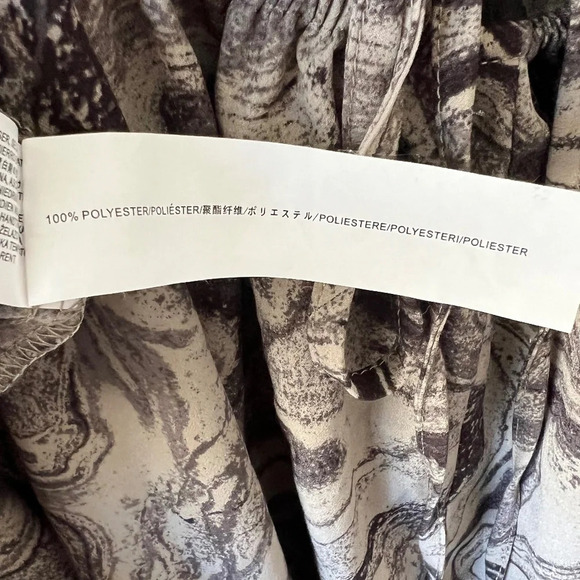 Moon River Brown Marble Print Cut Out Midi Dress Size Small - Picture 9 of 9